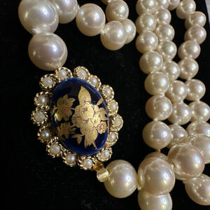 VTG Limoges Pearl Necklace France 18”